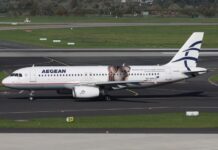 Aegean Airlines A320-200 Runway Excursion After Landing in Budapest
