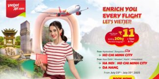Vietjet Makes International Travel More Rewarding This Monsoon with Fares from INR11 and Free 20kg Baggage