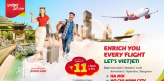 Vietjet launches 3-day mega sale with flights to Vietnam starting from just INR11