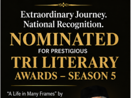 Celebrating Literary Excellence: “A Life in Many Frames” Nominated for TRI Literary Awards – Season 5